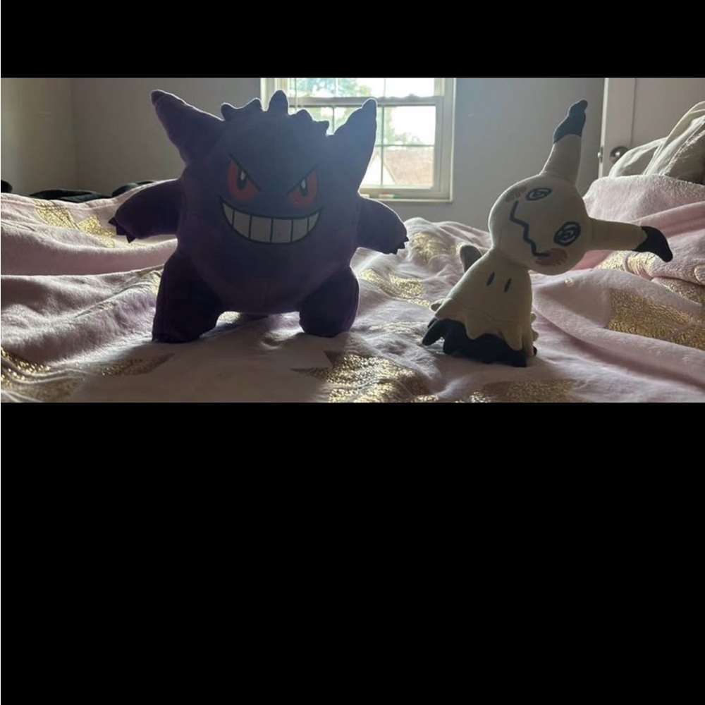 Gengar n mimikyu plushies